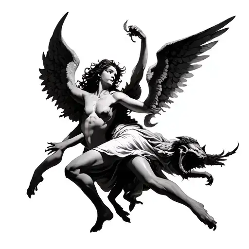 An Angel Dancing With A Demon Horror