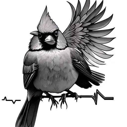 Heartbeat Into Cardinal Bird