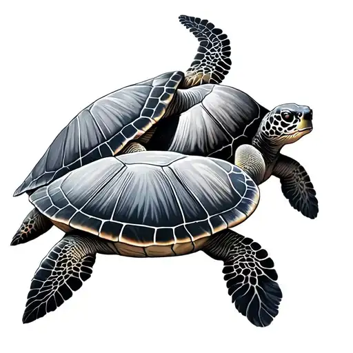 3 Sea Turtles
