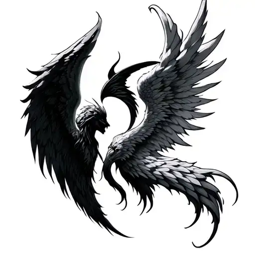 Angel And Devil Wings