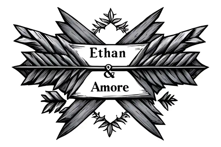 Arrow With Names Ethan & Amore