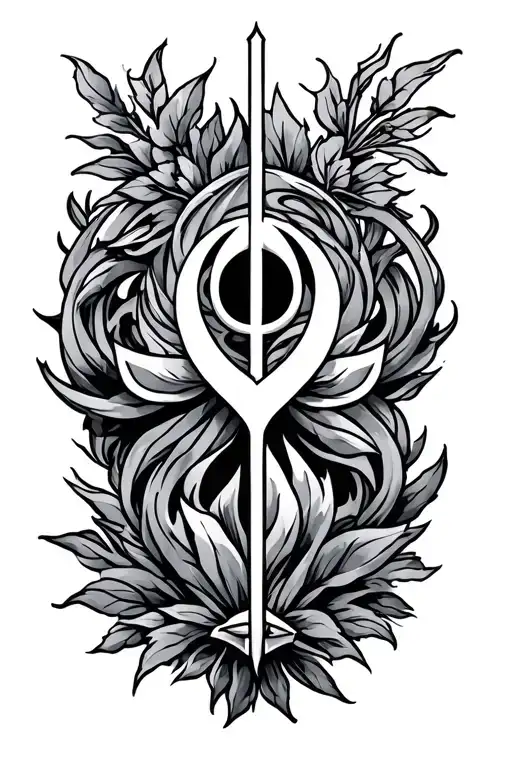 Trinacria Symbol Surrounded