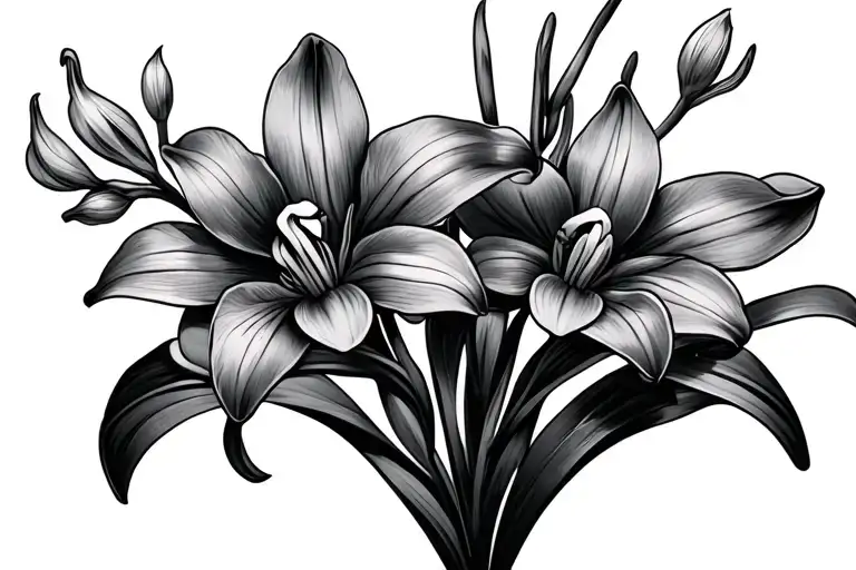 Lily Orchid Flower Bracelet Iris Flower Surrounded