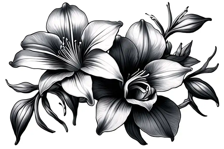 Lily Orchid Flower Bracelet Iris Flowers