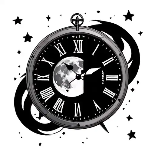 Full Moon 2 Am Clock Embedded