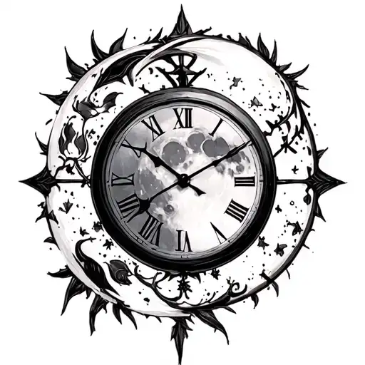 Full Moon 2 Am Clock Inside