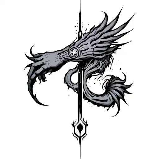 Cyber Sigilism Arm Tattoo Design