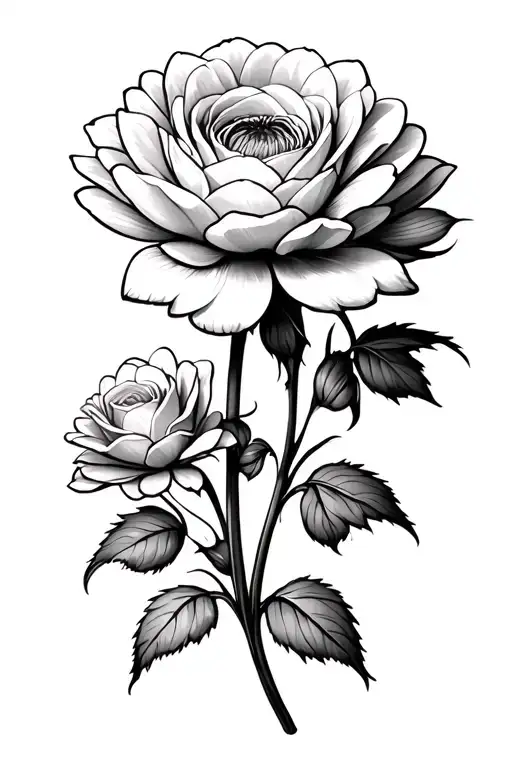 Chrysanthemum Roses Daffodils Sprouting