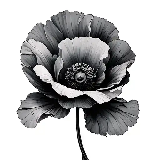 Poppy In A Enso Circle