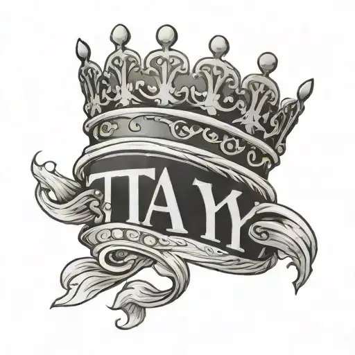 Name Tay With Crown Above It