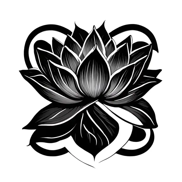 Lotus Flower And Infinity Symbol