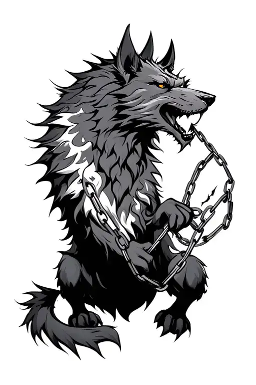 Fenrir Breaking Out Of Chains