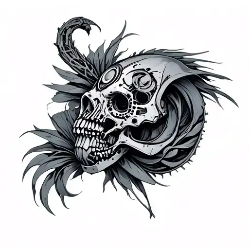 Biomechanical Tattoo Design