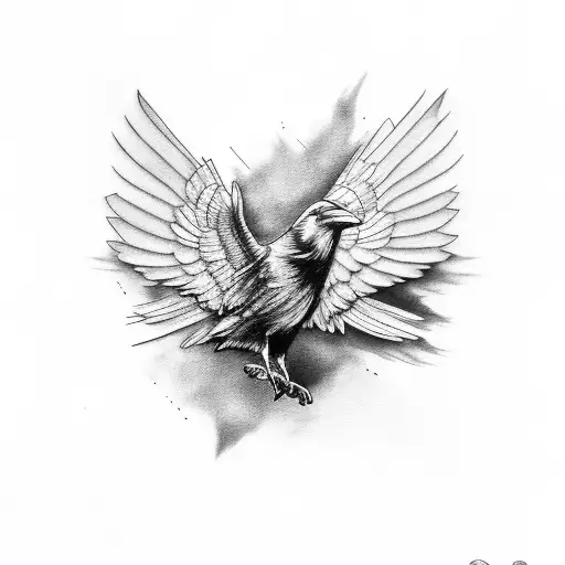 Raven With Time Clock