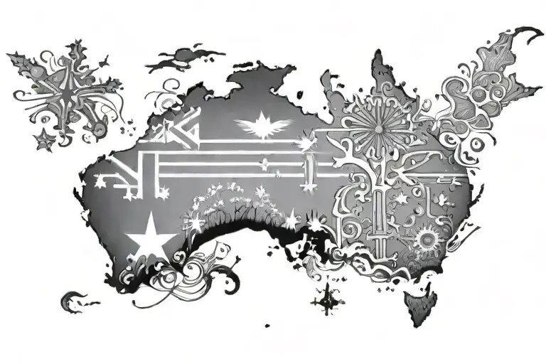 Nz Map And Australia Map Symbolizing