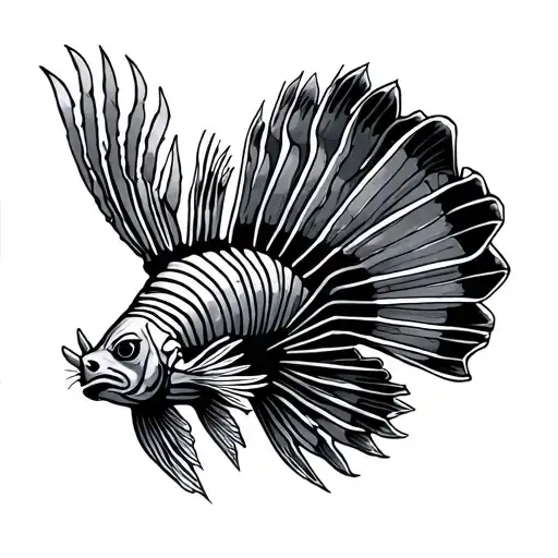 Armband Tattoo Featuring Lionfish