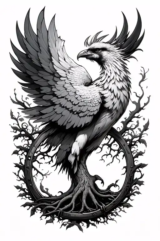 Phoenix And Tree Of Life