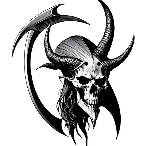 Horns With Scythe