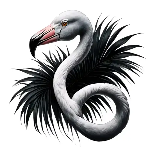 Small Flamingo 24 Composed Entirely