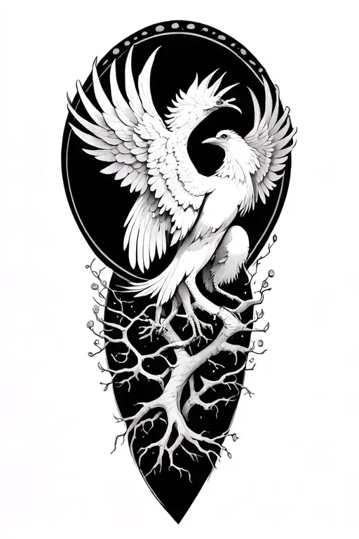 Phoenix And Tree Of Life