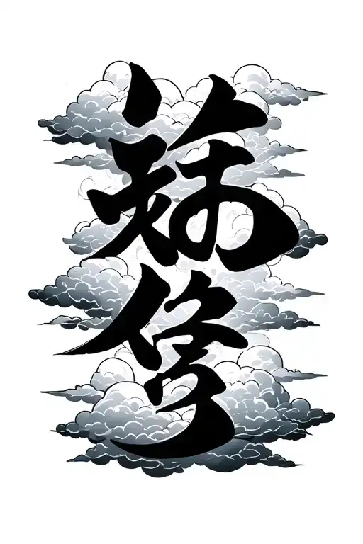 Japanese Kanji Symbols That Say Hope Symbol With Clouds