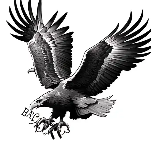 Eagle With Name Of My Son Written