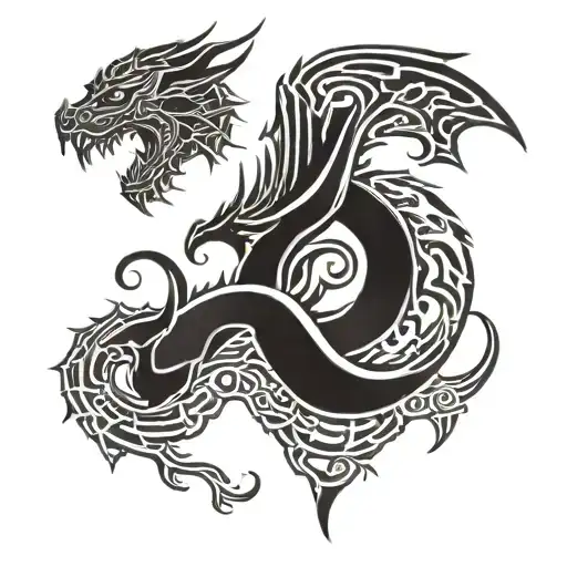 Dragon With Runes Viking Runes