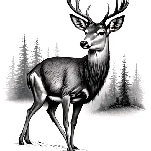 Deer On The Back Of The Arm