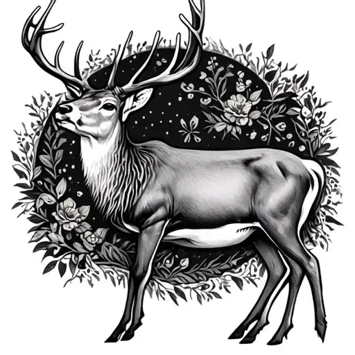 Deer On The Back Of The Arm