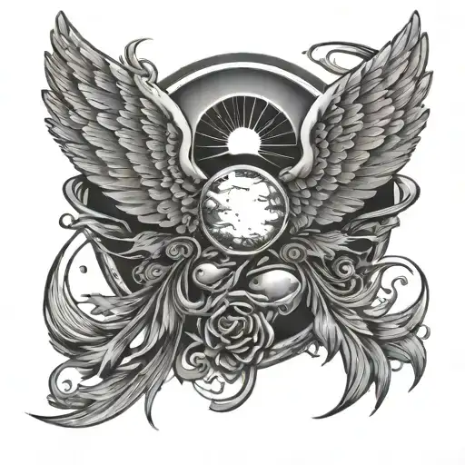 Wings And Flying Towards The Sun