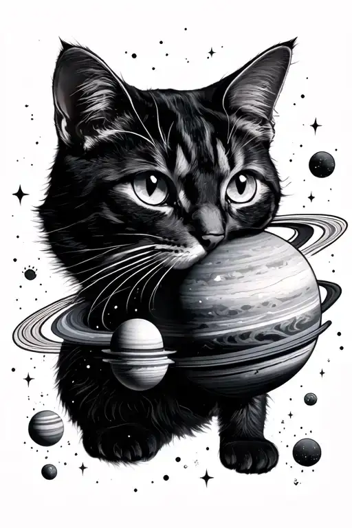 Solar System With Cat Pawns