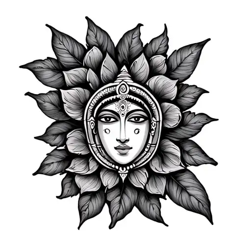 Vine Mesh With Hindu Symbols Incorporated