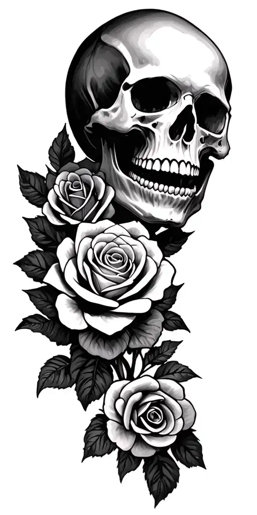 Skull And Roses Sleeve
