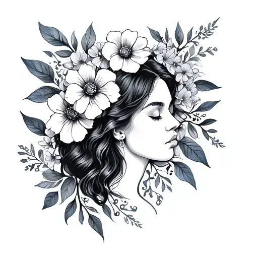 Memorial Tattoo For Sister Floral