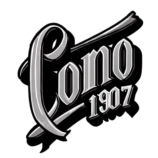 Como 1907 Lettering