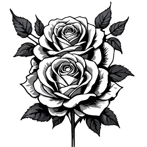 Achilles Greek God Roses Intertwined