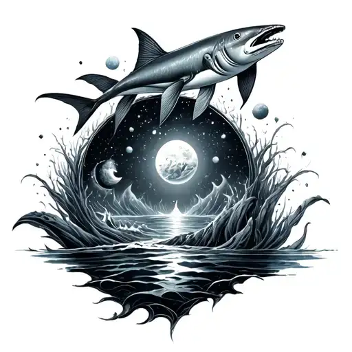 Outterspace To The Deep Ocean Scene