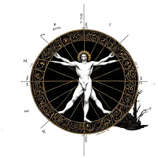 Golden Ratio Fibonacci Vitruvian Man