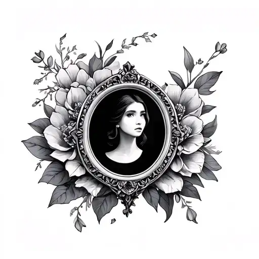 Mirror Tattoo With Something In It