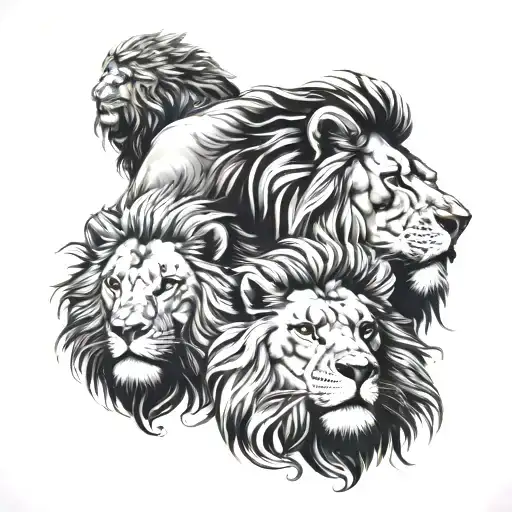 Lion And Jesus Reaching