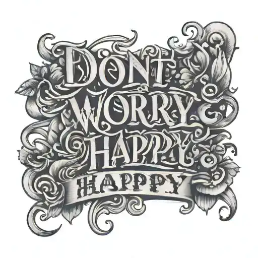 Don't Worry Be Happy Lettering