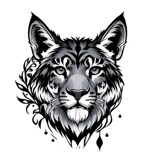 Mirror Tattoo With Animal In It