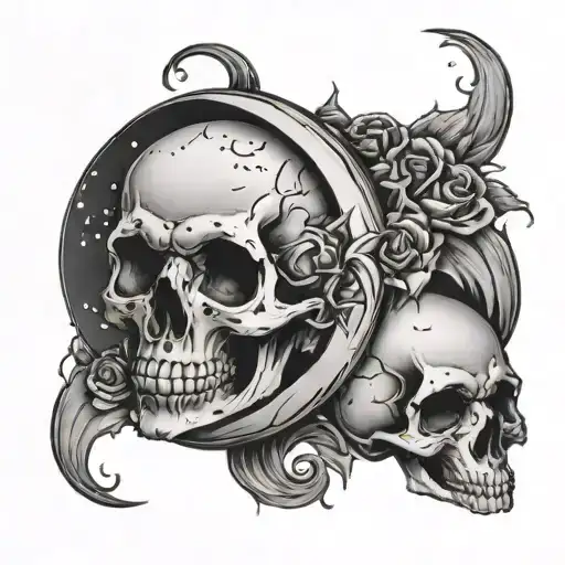Moon And Skull