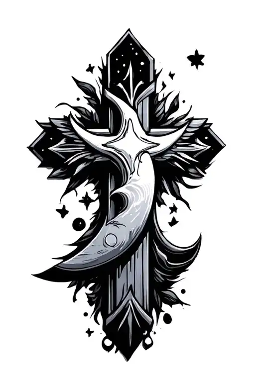 Cross And Moon