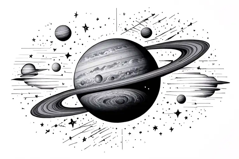 Fine Lines And Planets And Stars