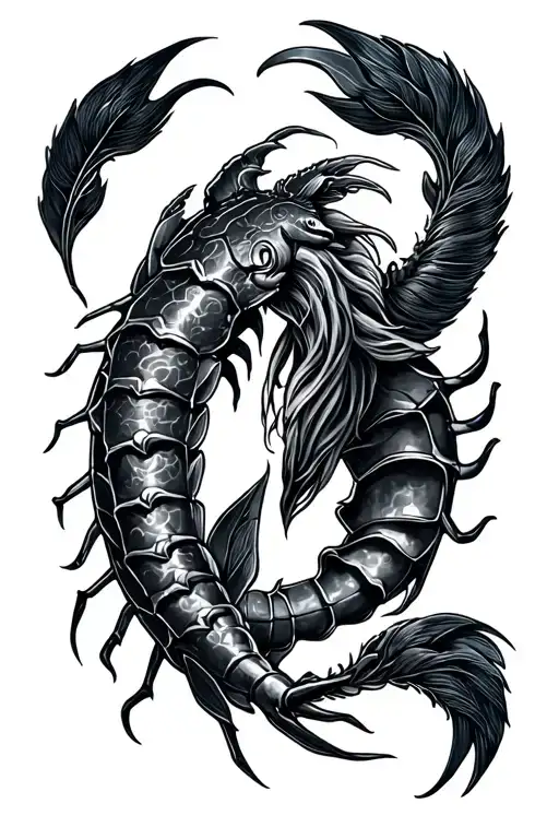 Pisces Scorpio Leo Zodiac Sign Incorporated Within The Design