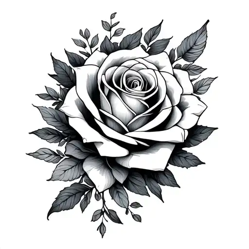 Romantic Tattoo Of Thin Lines