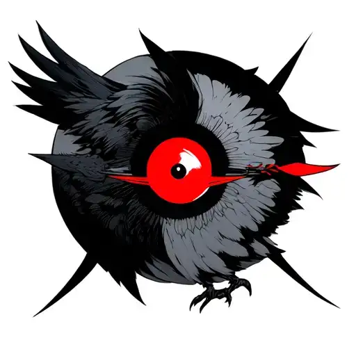 Itachi Crow With Sharingan
