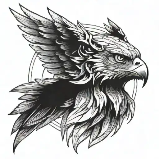 A Cat Fusioned With Eagle Flying