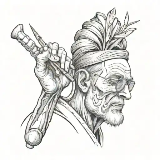 Leek In The Image Of A Pathologist At Work